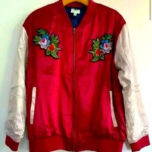 Hayden "Los Angeles Par Amour" Satin Bomber Jacket